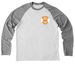 Thank you for SAVING a LIFE!, a Aluminum Grey/ Bright White Allmade Eco Triblend Colorblock Raglan Long Sleeve Tee
