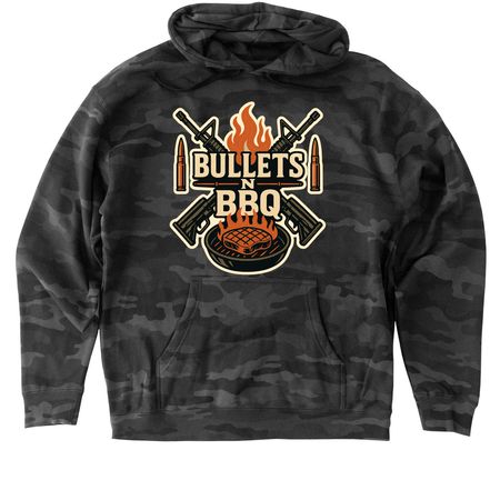 BNB CAMO, a Black Camo Heavyweight Camo Pullover Hoodie