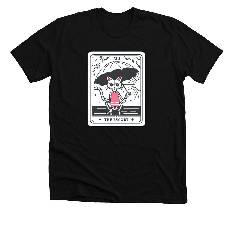 The Escort, a Solid Black Blend Premium Unisex Tee