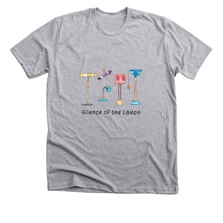 Silence of the Lamps, a Athletic Heather Premium Unisex Tee