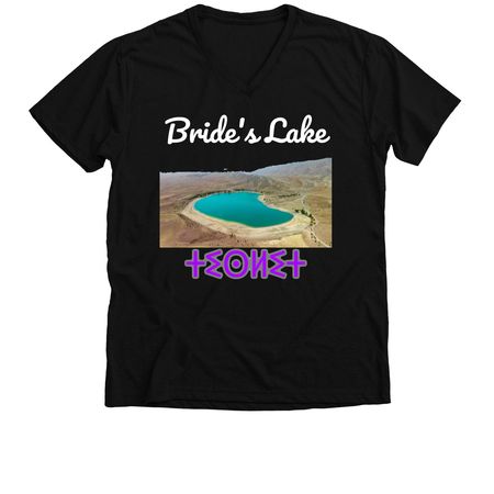T-shirt&nbsp;Bride's Lake (tislit), a Solid Black Blend Premium V-Neck Tee