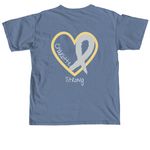 Charlotte's got this, a Blue Jean Comfort Colors Unisex Tee (back-view)