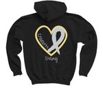 Charlotte's got this, a Black Youth Pullover Hoodie (back-view)