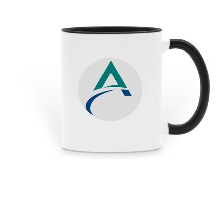 Advocacy Powered by Coffee, a Black Two-Tone Ceramic Mug