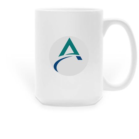 Advocacy Powered by Coffee, a White Large Coffee Mug