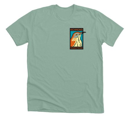 RAS - small color logo, a Heather Dusty Blue Premium Unisex Tee