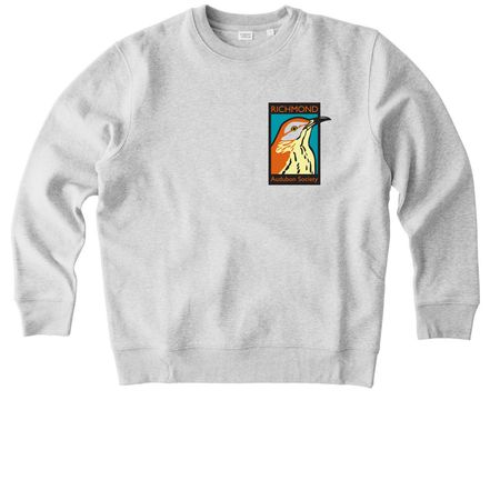RAS - small color logo, a Cool Heather Grey Stanley/Stella Unisex Changer 2.0 Crewneck Sweatshirt