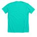 QUESTIONABLE DESIGNS&nbsp;, a Heather Sea Green Premium Unisex Tee (back-view)