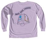 Schmaltz Long Sleeve Tee, a Orchid Comfort Colors Long Sleeve Tee (back-view)