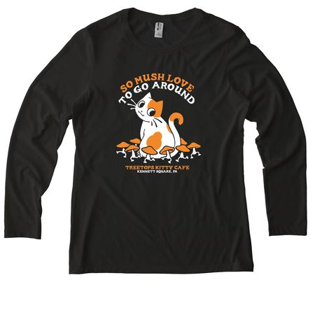 Treetops So "Mush" Love&nbsp;, a Space Black Allmade Eco Triblend Women?s Long Sleeve Tee