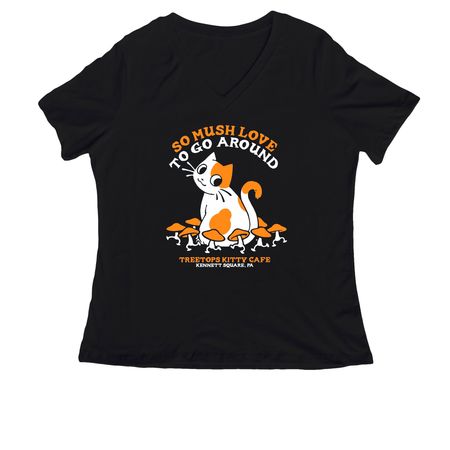 Treetops So "Mush" Love&nbsp;, a Black Women's Relaxed V-Neck Tee