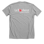 Le Bonheur Boo Boo Crew, a Athletic Heather Premium Unisex Tee (back-view)