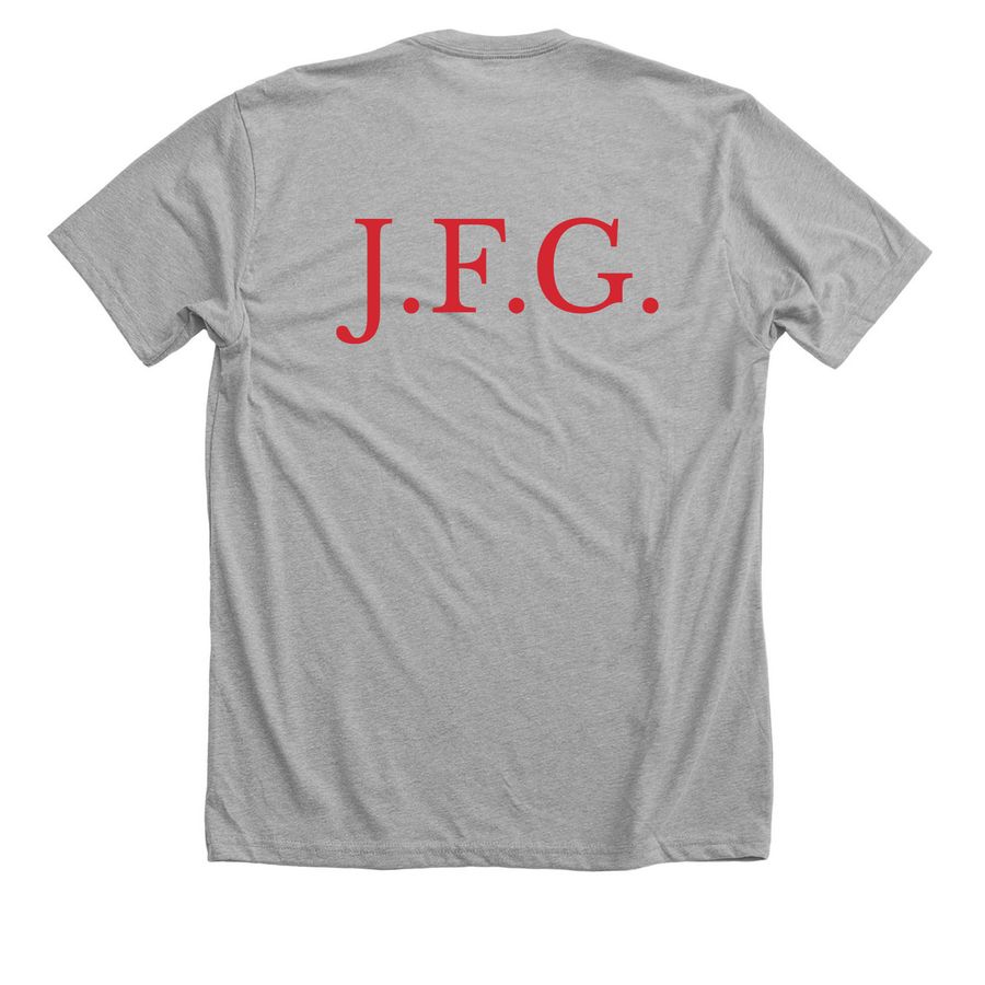 J.F.G. clothing&nbsp;, a Athletic Heather Premium Unisex Tee (back-view)