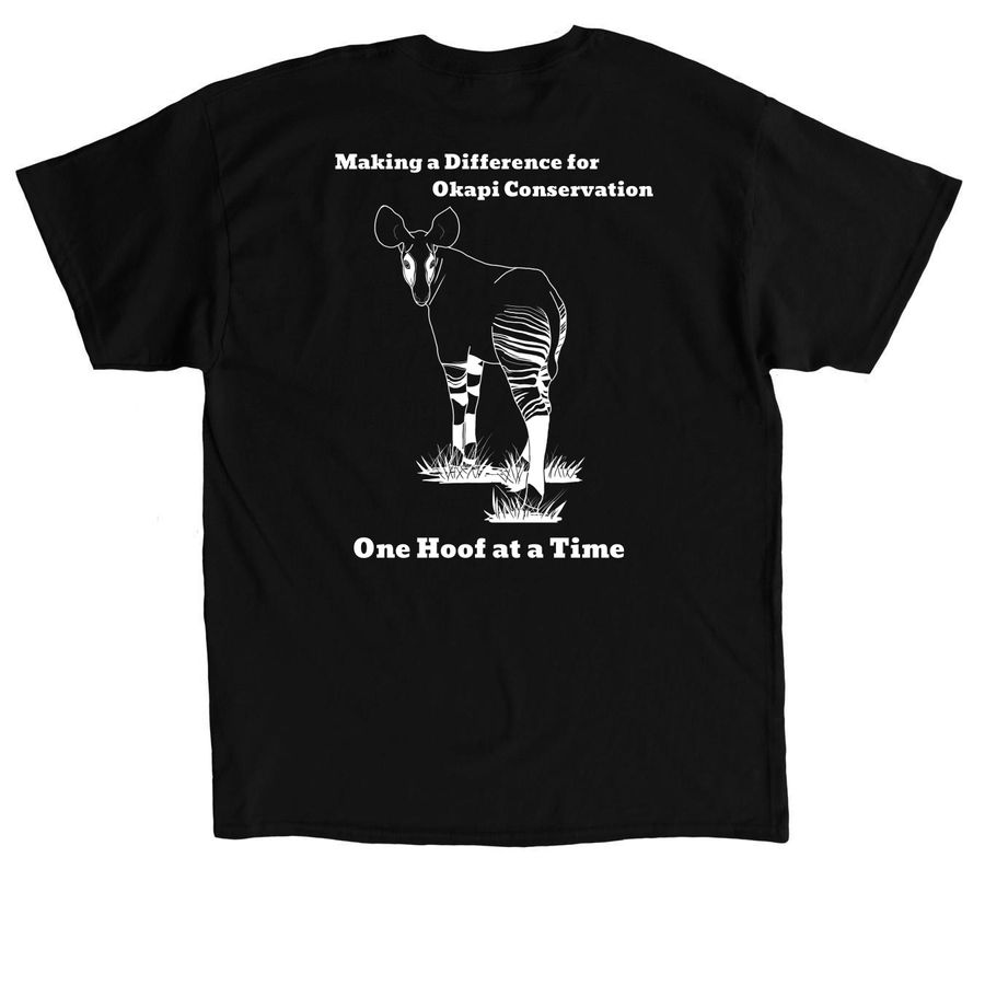 Team Okapi, a Black Classic Unisex Tee (back-view)