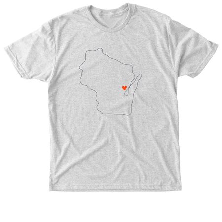 Love for the Fox Cities, a Heather White Triblend Unisex Tee
