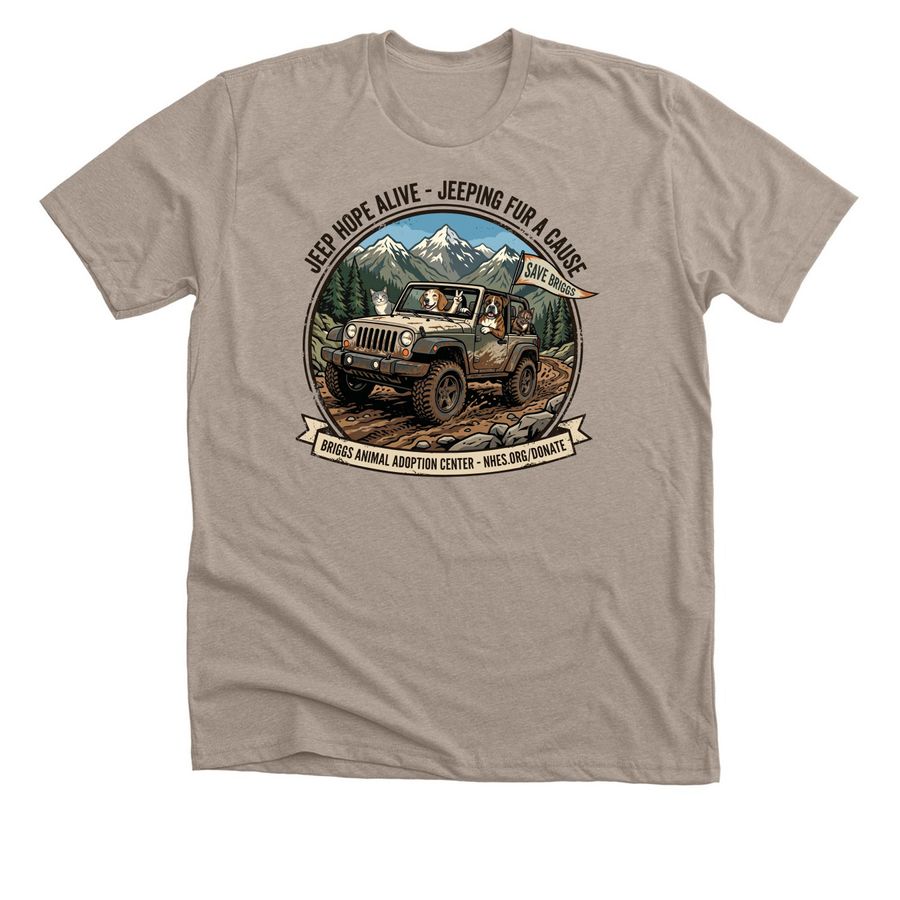 Jeep Hope Alive - Jeeping Fur A Cause&nbsp;, a Heather Stone Premium Unisex Tee