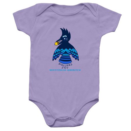 Steller's Jay, a Lavender Infant Onesie
