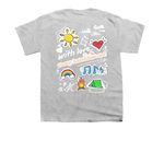 with love, a Sport Grey Youth Unisex Tee (back-view)