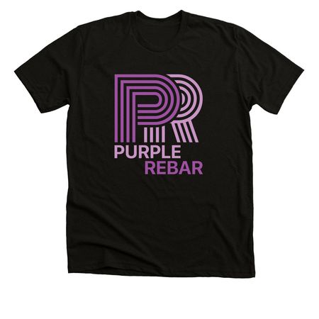 Purple Rebar v.1, a Solid Black Blend Premium Unisex Tee