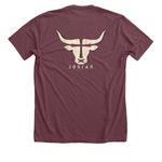 Josiah Showalter | ZUGU Records Sunrise Store, a Heather Maroon Premium Unisex Tee (back-view)