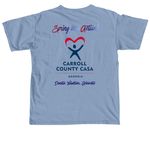 Plant Seeds of Hope with Carroll CASA, a Washed Denim Comfort Colors Unisex Tee (back-view)