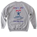 Plant Seeds of Hope with Carroll CASA, a Sport Grey Softstyle Crewneck Sweatshirt (back-view)