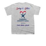 Plant Seeds of Hope with Carroll CASA, a Sport Grey Youth Unisex Tee (back-view)