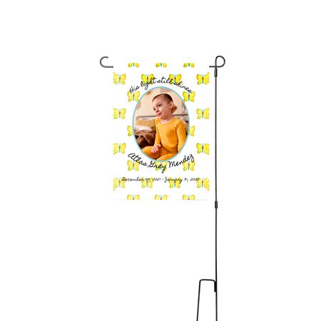 The Golden Wings Collection ?, a White 12" x 18" Yard Flag with Stake
