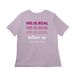 HER Foundation Believe Us Tee, a Light Violet Women?s Relaxed Cotton Tee (back-view)