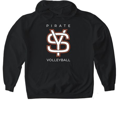 SYHS Girls Volleyball, a Black Gildan Softstyle Pullover Hoodie