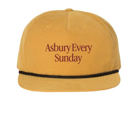 Asbury Every Sunday Rope Hat, a Biscuit/ Black Printed Umpqua Snapback Cap