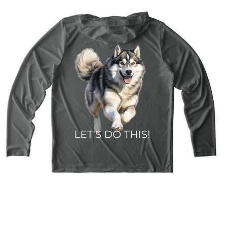 For our future, a Dark Smoke Grey UV Performance Long Sleeve Hoodie
