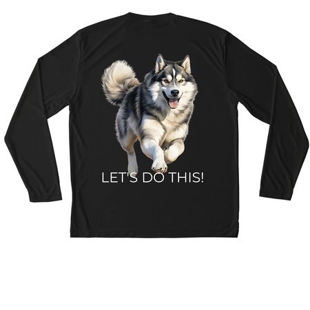 For our future, a Black Unisex Performance Long Sleeve Tee