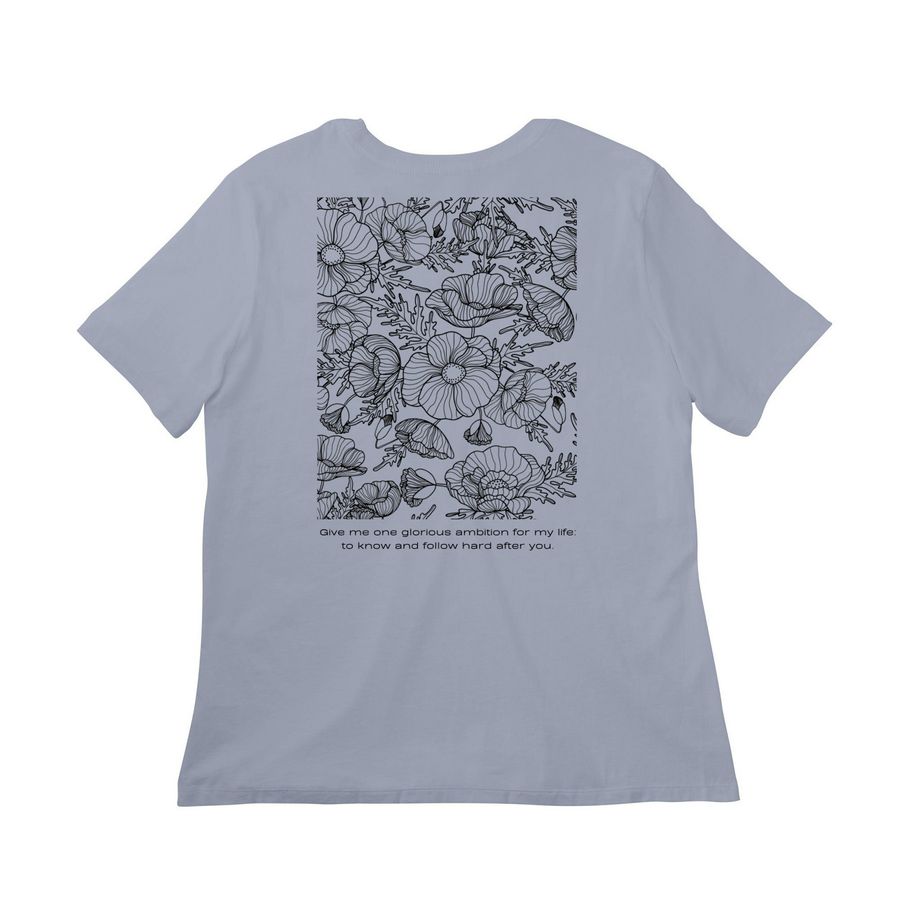 Women?s Relaxed Cotton Tee&nbsp;, a Vintage Denim Women?s Relaxed Cotton Tee (back-view)