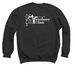 &nbsp;Peace Love Rescue, a Black Crewneck Sweatshirt (back-view)