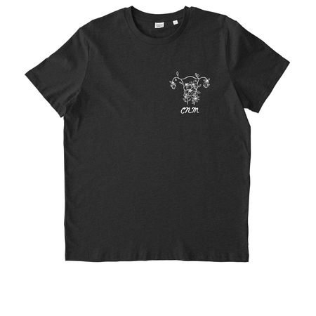 CNM Pelvis on Back, a Dark Heather Grey Stanley/Stella Unisex Crafter Tee