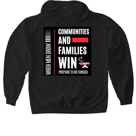 The Forge Families Shirts, a Black Gildan Softstyle Pullover Hoodie