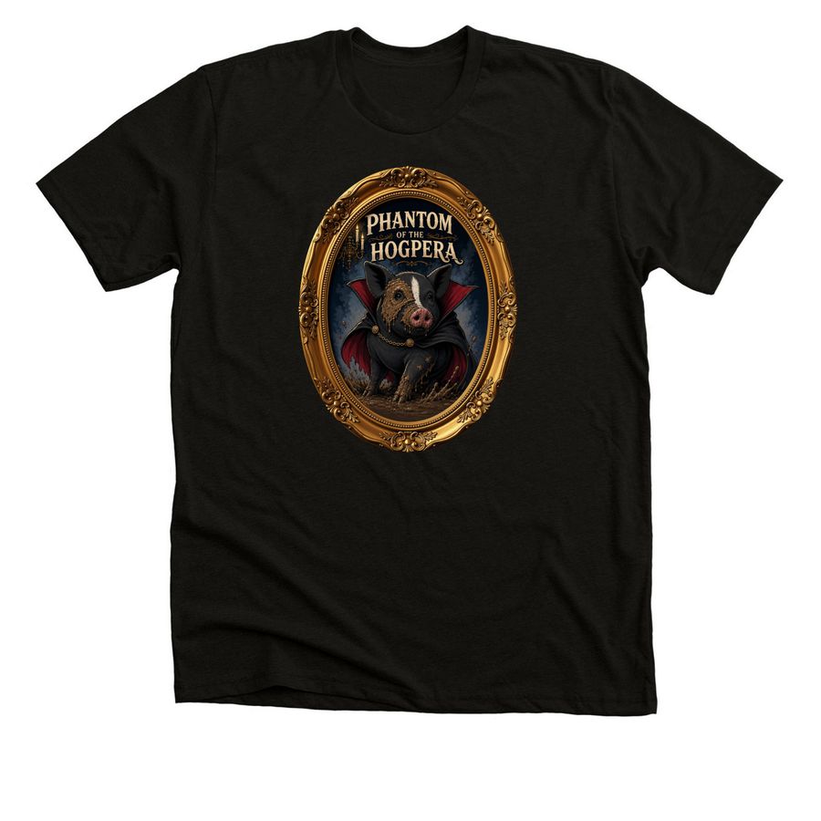 Hagan Phantom of the Hogpera Tee, a Black Heather Premium Unisex Tee