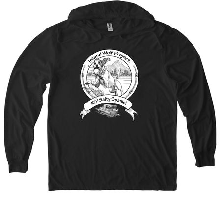 Island Wolf Project, a Space Black Allmade Eco Triblend Hoodie Tee