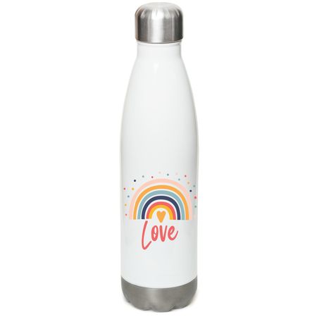 Love Water Bottle, a White Stainless Steel Water Bottle