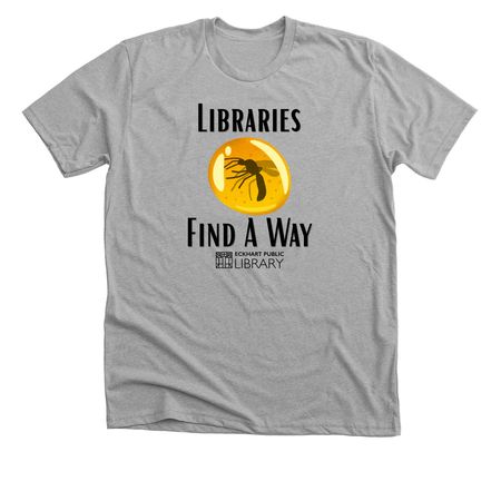 Libraries Find a Way, a Athletic Heather Premium Unisex Tee
