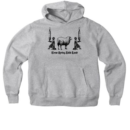 Come Spring, Little Lamb - DARK Collection, a Athletic Heather Premium Heavyweight Pullover Hoodie