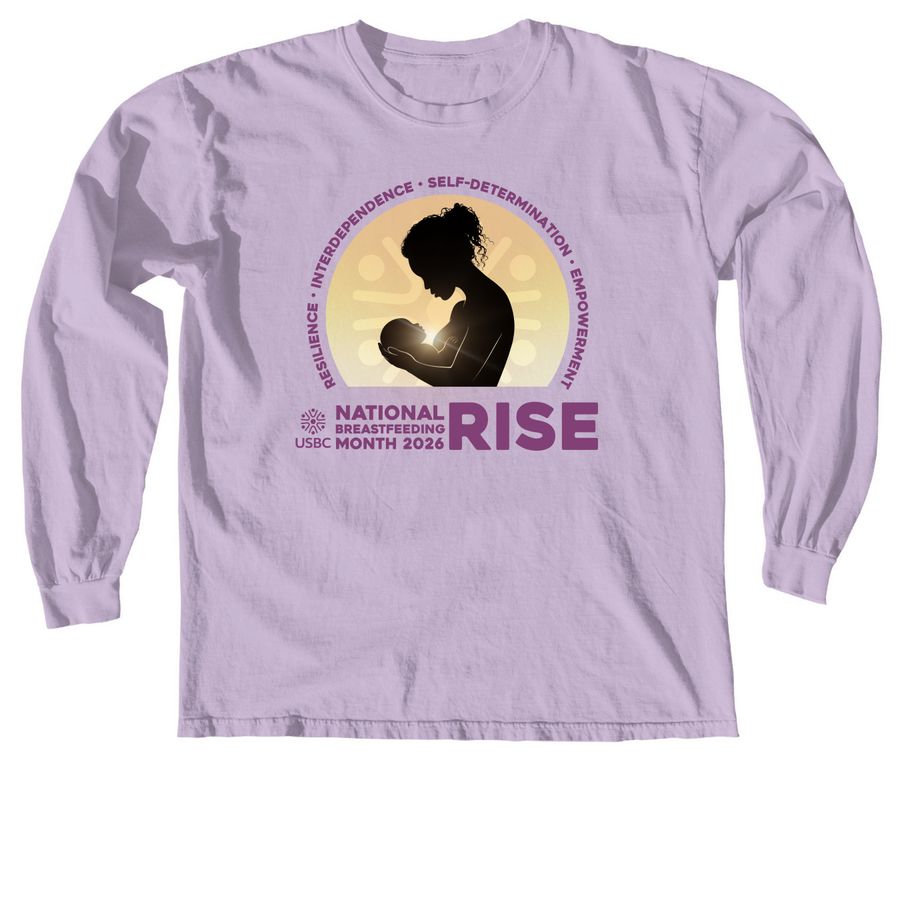2026 USBC National Breastfeeding Month, a Orchid Comfort Colors Long Sleeve Tee