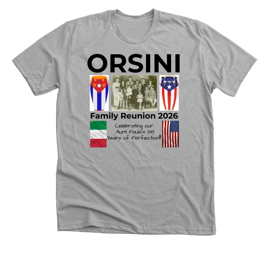 Orsini Family Reunion, a Athletic Heather Premium Unisex Tee