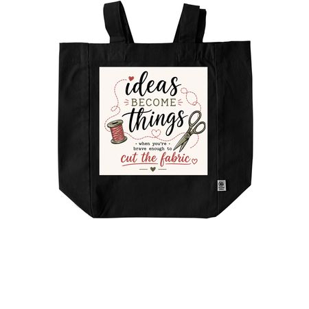 The Makers Collection - Sewing, a Black Recycled Cotton Tote Bag