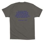 HLH Awareness - Faith, a Asphalt Premium Cotton Tee (back-view)