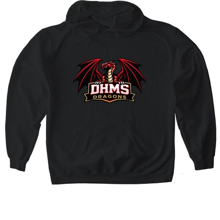 DHMS Spirit Wear, a Black Gildan Softstyle Pullover Hoodie