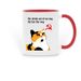 Lenin cat mug, a Red Two-Tone Ceramic Mug