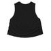Funding, a Solid Black Blend Women?s Cropped Racerback Tank (back-view)