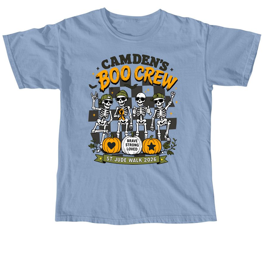 Camden?s Boo Crew, a Washed Denim Comfort Colors Unisex Tee